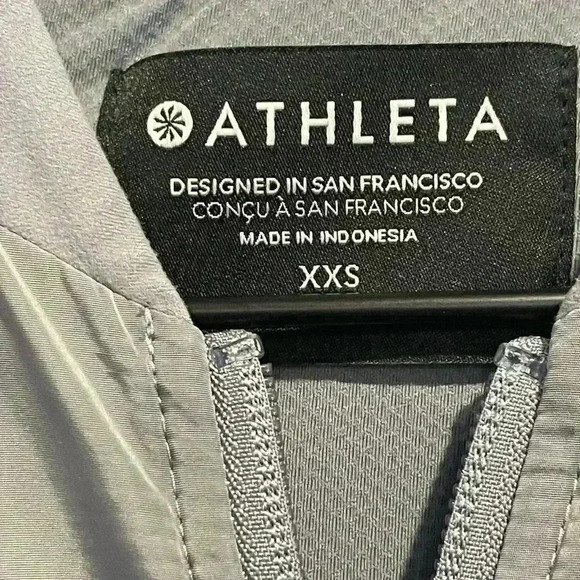 Athleta Wayfarer Blouson Bomber Jacket Size XXS, Blue,Waterproof,Athleisure,EUC - Picture 6 of 16